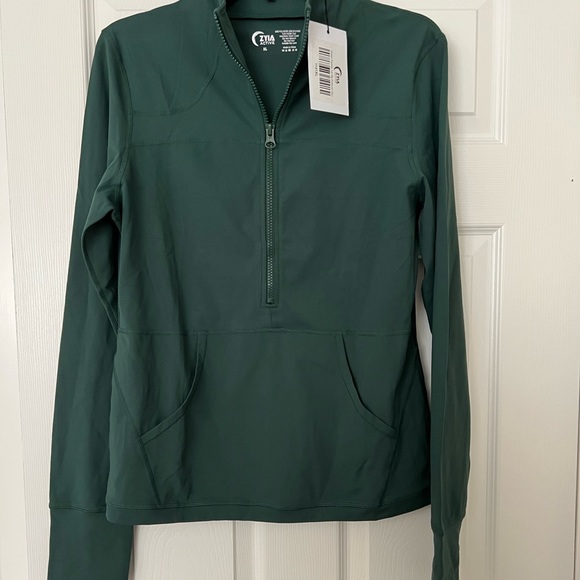 ZYIA | Jackets u0026 Coats | Zyia Green Pocket 2 Zip Pullover Xl | Poshmark